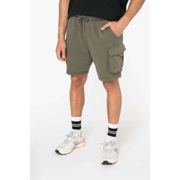 MEN’S FRENCH TERRY WASHED EFFECT CARGO SHORTS