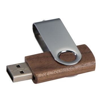 Twist USB Stick with dark wood cover 8GB - Brown - 5,7 × 1,8 × 0,9 cm