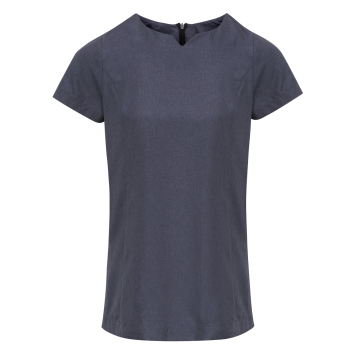 ‘VIOLA' LINEN-LOOK CUT NECK BEAUTY TUNIC