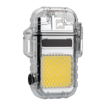 CALBUCO lighter with flashlight - Transparent - 74 × 18 × 50