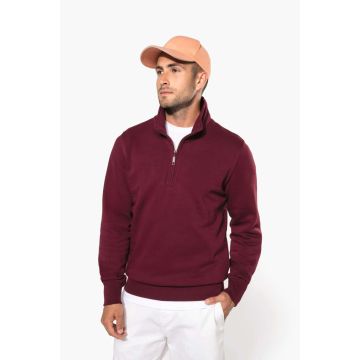 ZIPPED NECK SWEATSHIRT