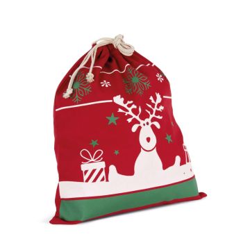 DRAWSTRING BAG WITH CHRISTMAS PATTERNS