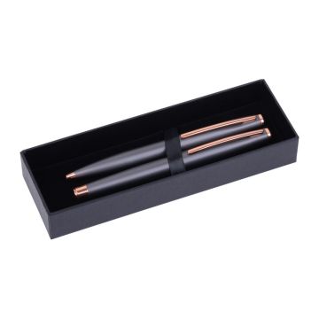 Set de scris din metal CrisMa  - gri închis - 18 x 6,2 x 2,8 cm