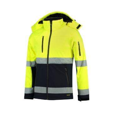 Bi-color EN ISO 20471 Softshell - galben reflectorizat - M