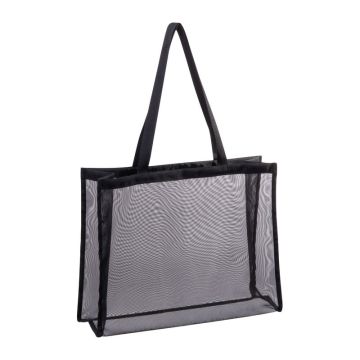 Geantă de plajă din poliester - Negru - 45 x 13,5 x 34,5 cm