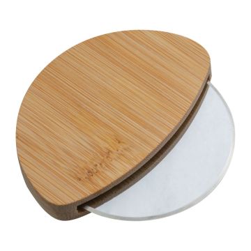 Cutter pentru pizza din bambus - Beige - 8,4 x 1,2 x 7,7 cm