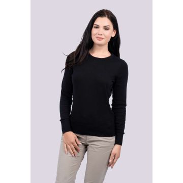 WOMEN’S CREW NECK FINE GAUGE COTTON PULLOVER