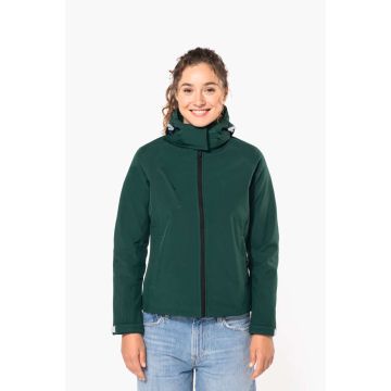 LADIES' DETACHABLE HOODED SOFTSHELL JACKET
