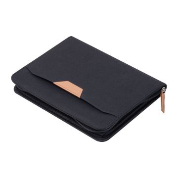 Mapă de scris A5 din RPET - Negru - 17,8 x 23 x 2 cm