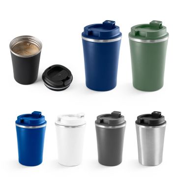 PHELPS. Stainless steel and PP travel cup 470 mL