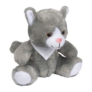Jucarie pluș Pisica - Gri - 18 cm height