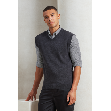 MEN'S V-NECK SLEEVELESS SWEATER