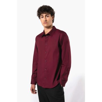 LONG-SLEEVED COTTON/ELASTANE SHIRT
