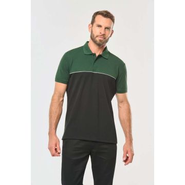 UNISEX ECO-FRIENDLY TWO-TONE SHORT SLEEVE POLO SHIRT