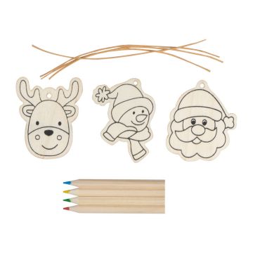 Set pentru desenat Craciun - Beige - 9,1 × 0,9 × 9 cm
