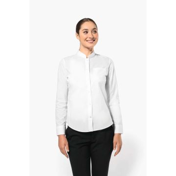 LADIES' LONG-SLEEVED MANDARIN COLLAR SHIRT
