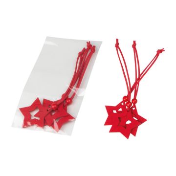 Set decorațiune in formă de steluță - Rosu - 7 × 1 × 20 cm