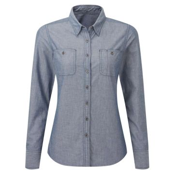 WOMEN'S ORGANIC CHAMBRAY FAIRTRADE SHIRT