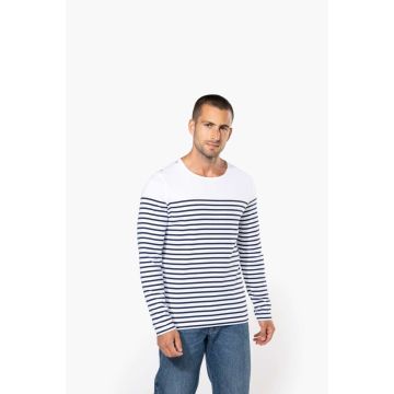 MEN’S LONG-SLEEVED BRETON STRIPE TOP