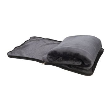 AMIATA 2in1 fleece travel blanket - Gri - 1250 x 1700
