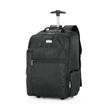 AVENIR. 17" Laptop trolley backpack in 1680D and 300D - Black
