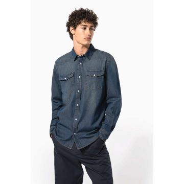 MEN'S LONG-SLEEVED DENIM SHIRT