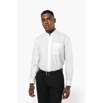 MEN'S LONG-SLEEVED MANDARIN COLLAR SHIRT
