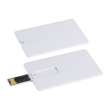 8GB USB Card - White - 8,3 × 5,2 × 0,2 cm