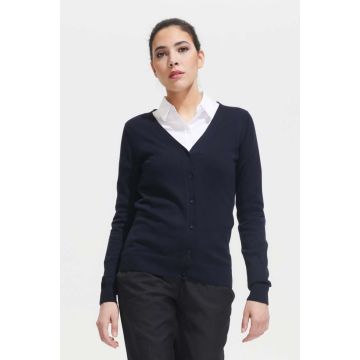 SOL'S GOLDEN WOMEN - V-NECK KNITTED CARDIGAN