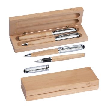 Set de scris din lemn Mark Twain