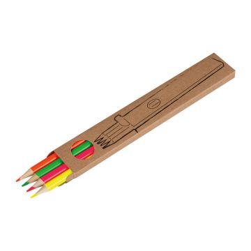 Set de 4 creioane colorate - Vegyes - 17,6 × 3 × 1