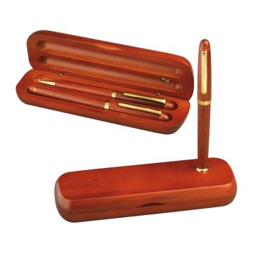 Set de scris ELITE (2) - Maro - 17 × 5,5 × 2,4 cm