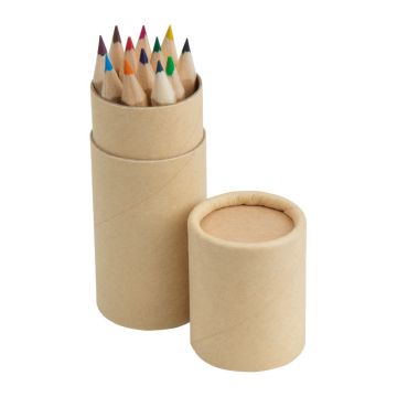 Set de 12 creioane colorate - Vegyes - ø 3,5 x 10,3 cm