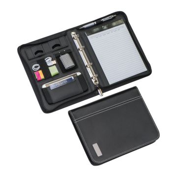 Mapă cu inele DIN A5 - Negru - 19,8 × 25,5 × 3,5 cm