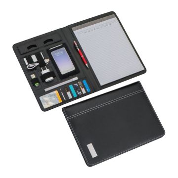 Mapă conferinţă DIN A4 (4) - Negru - 24,3 × 33,1 × 1,7 cm
