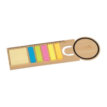 Semn de carte cu notiţe adezive - Beige - 21,5 x 6,6 x 0,4 cm