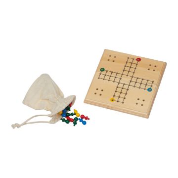 Joc clasic din lemn - Maro - 12 × 12 × 1,1 cm