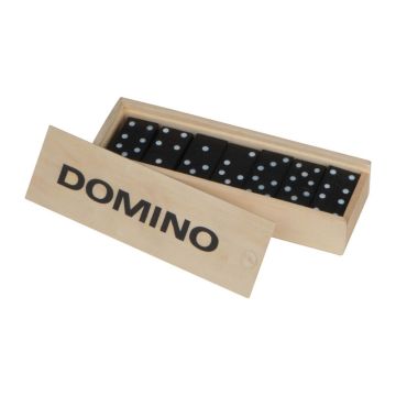 Joc domino din lemn - Beige - 14,5 × 4,9 × 2,8 cm