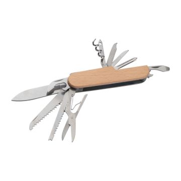 Cuţit de buzunar cu mâner din lemn - Beige - 9,2 × 2,3 × 1,8 cm