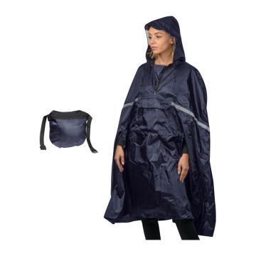 Poncho de ploaie pliabilă cu dungă reflectorizantă