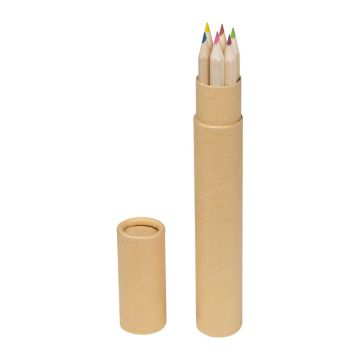 Set creioane colorate 7 buc. - Maro - 18,7 × ø 2,5 cm