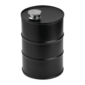 Recipient de băut în formă de butoi, 600 ml - Negru - ø 9,1 × 15 cm