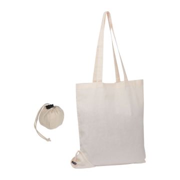 Sacoșă pliabilă de cumpărături din bumbac, 100 g/m - Alb  - 38 × 0,3 × 42,5 cm