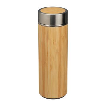 Termos din oţel inoxidabil, înveliş bambus, 350ml 