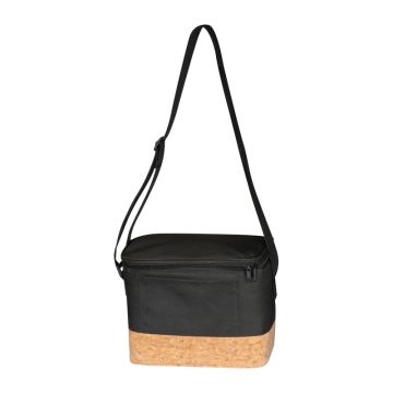 Geantă frigorifică cu bază din plută - Negru - 25 × 17,5 × 17,5 cm