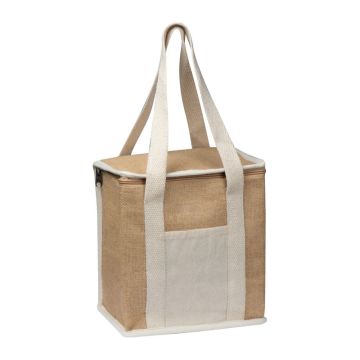 Geantă frigorifică din iută - Beige - 22,5 × 16 × 24 cm