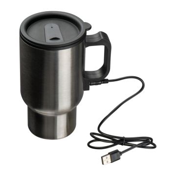 Cană din oţel inoxidabil cu conectare USB 