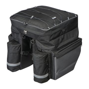 Geantă șa pentru bicicletă - Negru - 43 × 38 × 41 cm