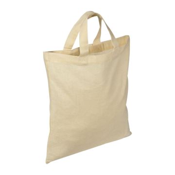 Sacoşă bumbac cu mâner scurt - Alb  - 28 × 0,2 × 32 cm