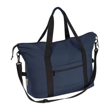 Geantă de voiaj din bumbac reciclat - Albastru Inchis - 55 x 24 x 36 cm
